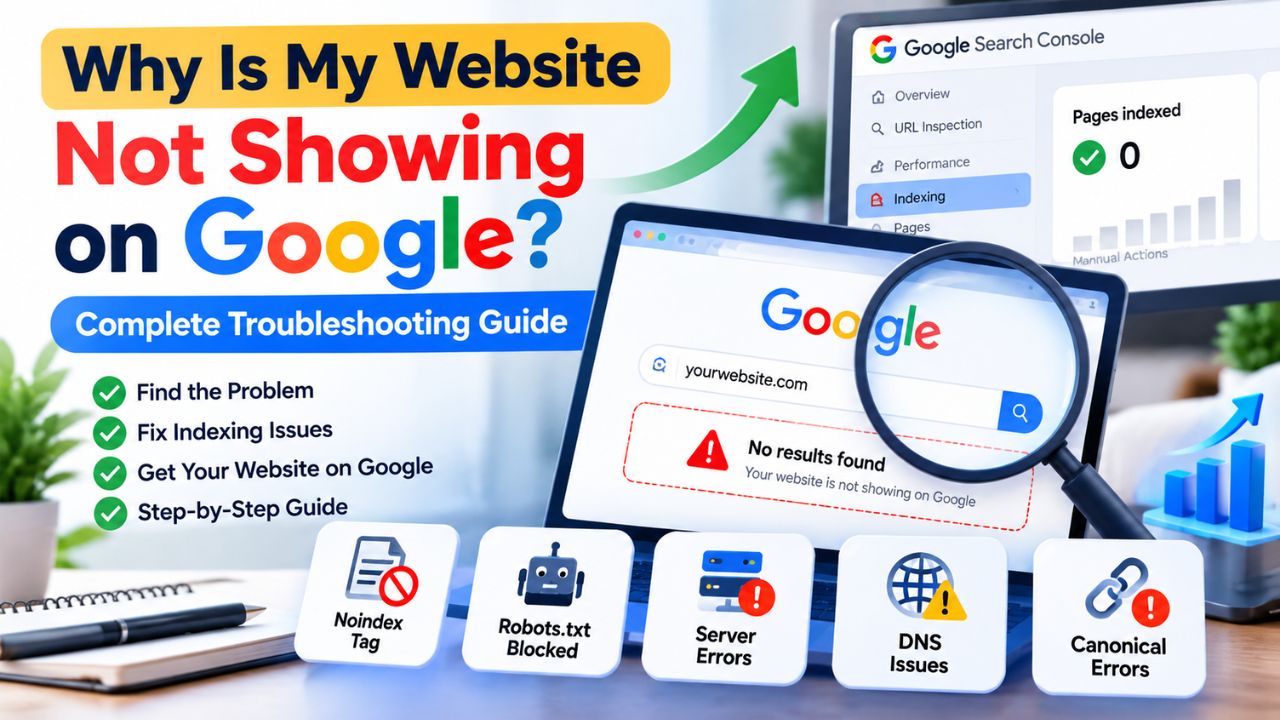 Why Is My Website Not Showing on Google? Complete Troubleshooting Guide - IndSoftwork