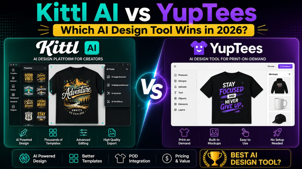 Kittl AI vs YupTees – Which AI Design Tool Wins in 2026?