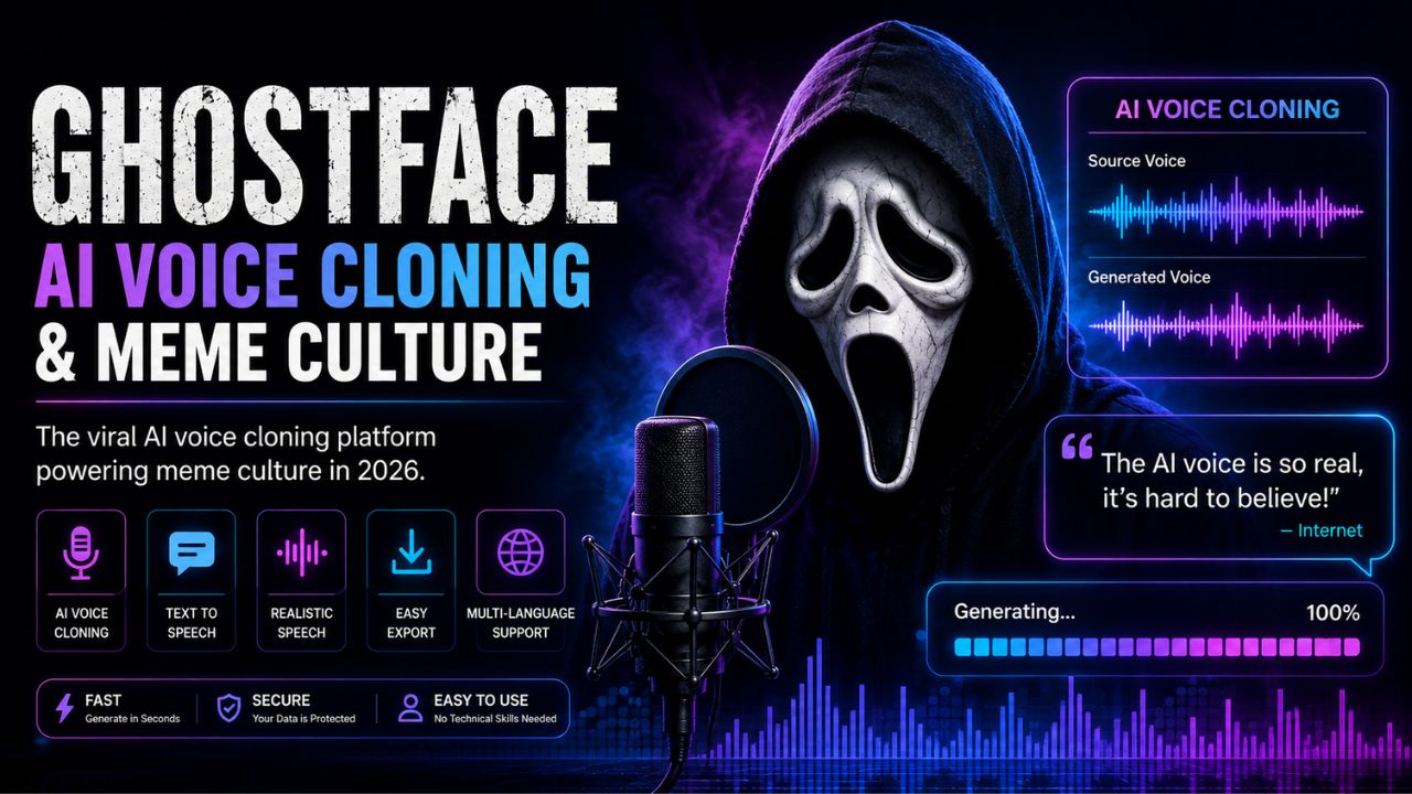 Ghostface Website – AI Voice Cloning & Meme Culture - IndSoftwork